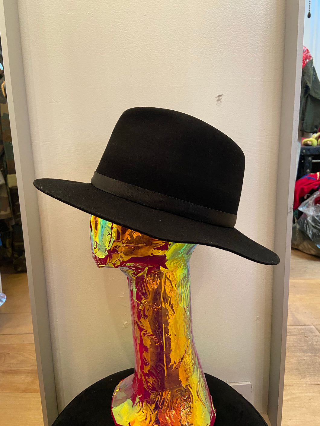 Rene Mantilla black felt Panama hat
