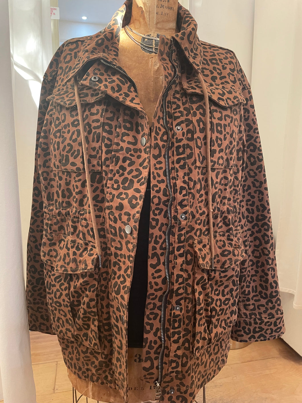 DL 1961 cheetah print jacket