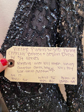 Load image into Gallery viewer, Vintage New With Tags Pissarro Nights charcoal sequin formal dress with 3/4 sleeves