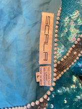 Load image into Gallery viewer, 80’s Blue Sequin &amp; Beaded Jacket