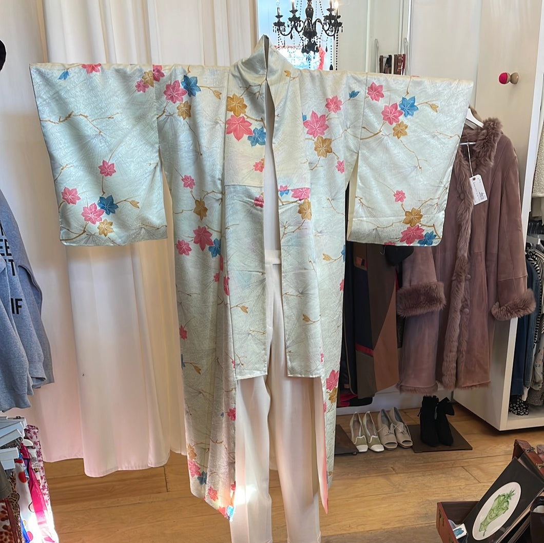 Leaf Print Kimono 1980s