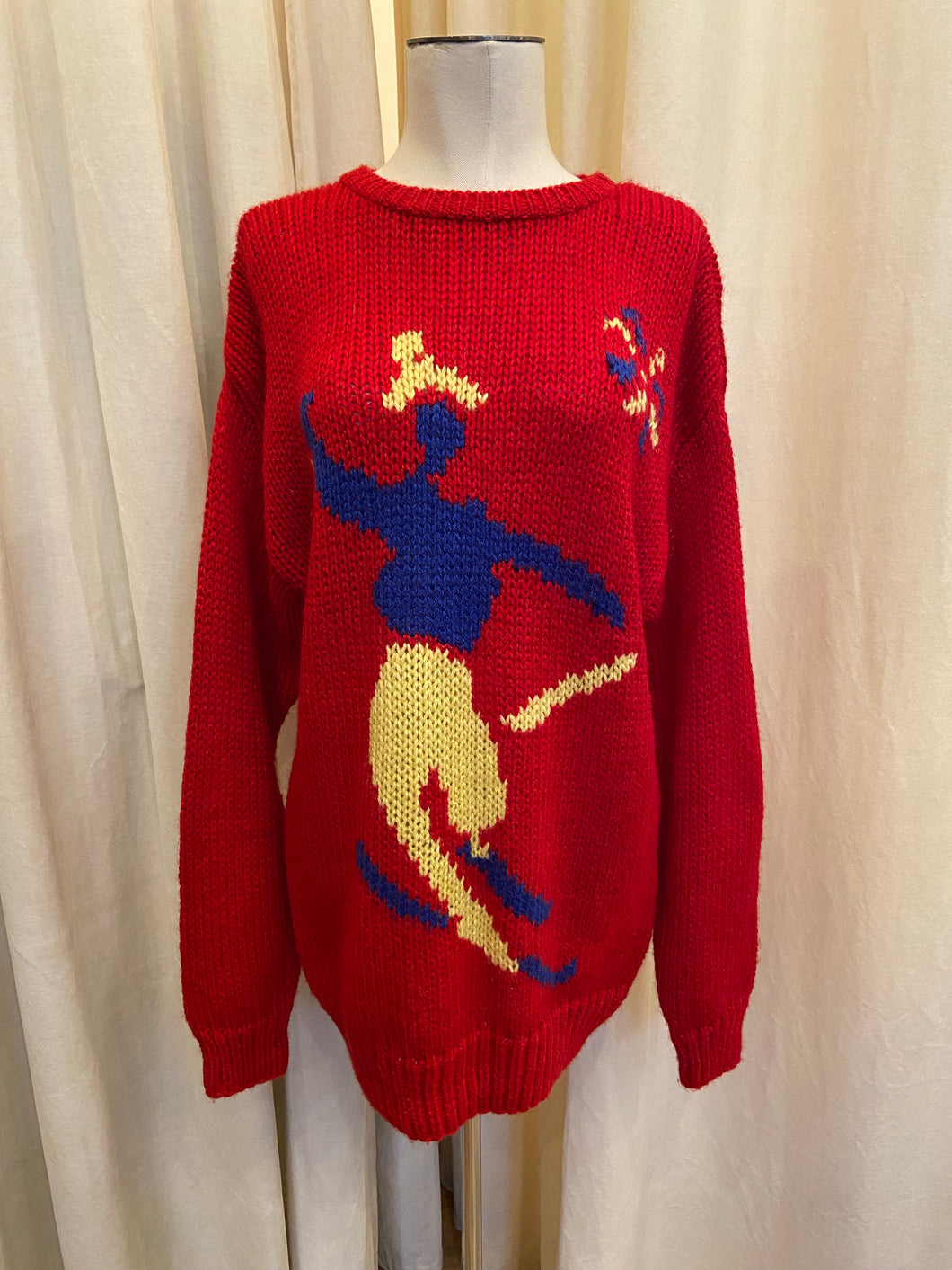 Jane’s closet vintage red knit sweater