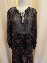 Load image into Gallery viewer, Polo by Ralph Lauren 2pc black and floral top and skirt set