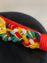 Load image into Gallery viewer, Red braided artisan fish belt