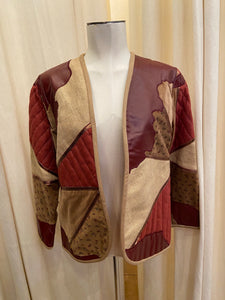 Custom mixed media patchwork jacket