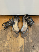 Load image into Gallery viewer, Jean-Michel cazabat Sliver metallic cross over sandals