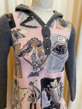 Load image into Gallery viewer, Cashmere hooded sweater with jewel embellishments
