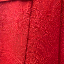 Load image into Gallery viewer, Red Rinzu Silk Kimono 1980s