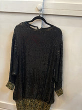 Load image into Gallery viewer, 80s I MAGNIN black sequin bubble dress