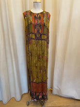 Load image into Gallery viewer, Contemporary Bhanuni by Jyoti chartreuse maxi dress with tassel and crocheted details