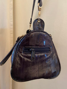 Vintage Navy Blue Eel Skin Purse