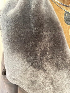 Contemporary Real Fur Grey Shearling
