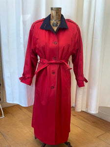 Vintage London Fog Red Trench Coat