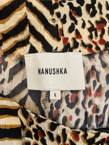 Nanushka Multi Animal Print Pleated Pants