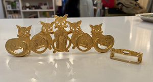 Stamped Mimi Din Cats belt buckle