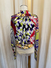 Load image into Gallery viewer, Christian Lacroix Silk Bold Op Art Print Bodysuit