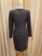 Load image into Gallery viewer, Vintage Richilene grey jeweled midi dress