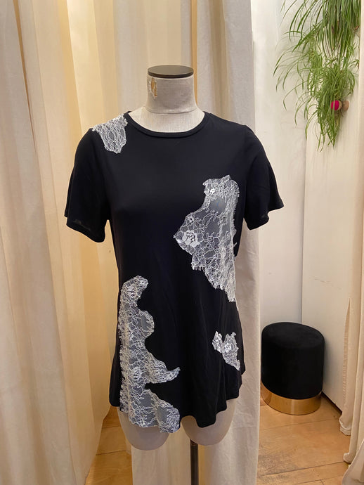 Haute Hippie lace appliqué t-shirt