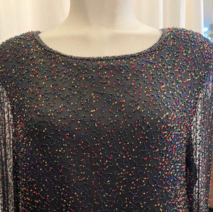 Vintage Papell Boutique Beaded Mini Dress