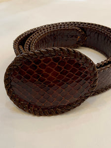 Vintage Brown snakeskin belt