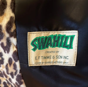 Vintage Cheetah Print Faux Fur Coat