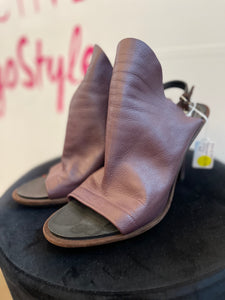 Leather Balenciaga strap heels