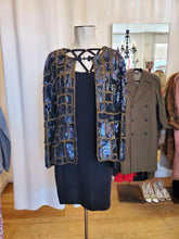 Load image into Gallery viewer, Vintage Navy Sequin Jacket