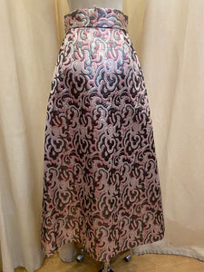 Vintage metallic brocade over skirt