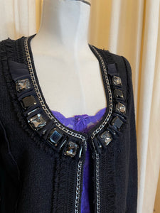 Ellie Tahari black embellished Blazer / jacket