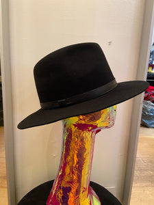 Rene Mantilla black felt Panama hat