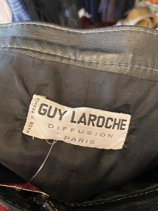 Vintage Guy Laroche leather skirt