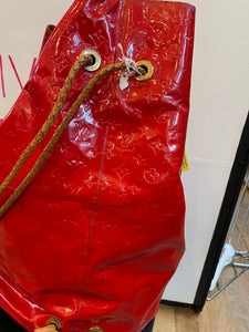 Limited edition, Louis Vuitton, red patent backpack
