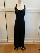 Load image into Gallery viewer, Vintage 70s Young Innocent black racer back jumpsuit