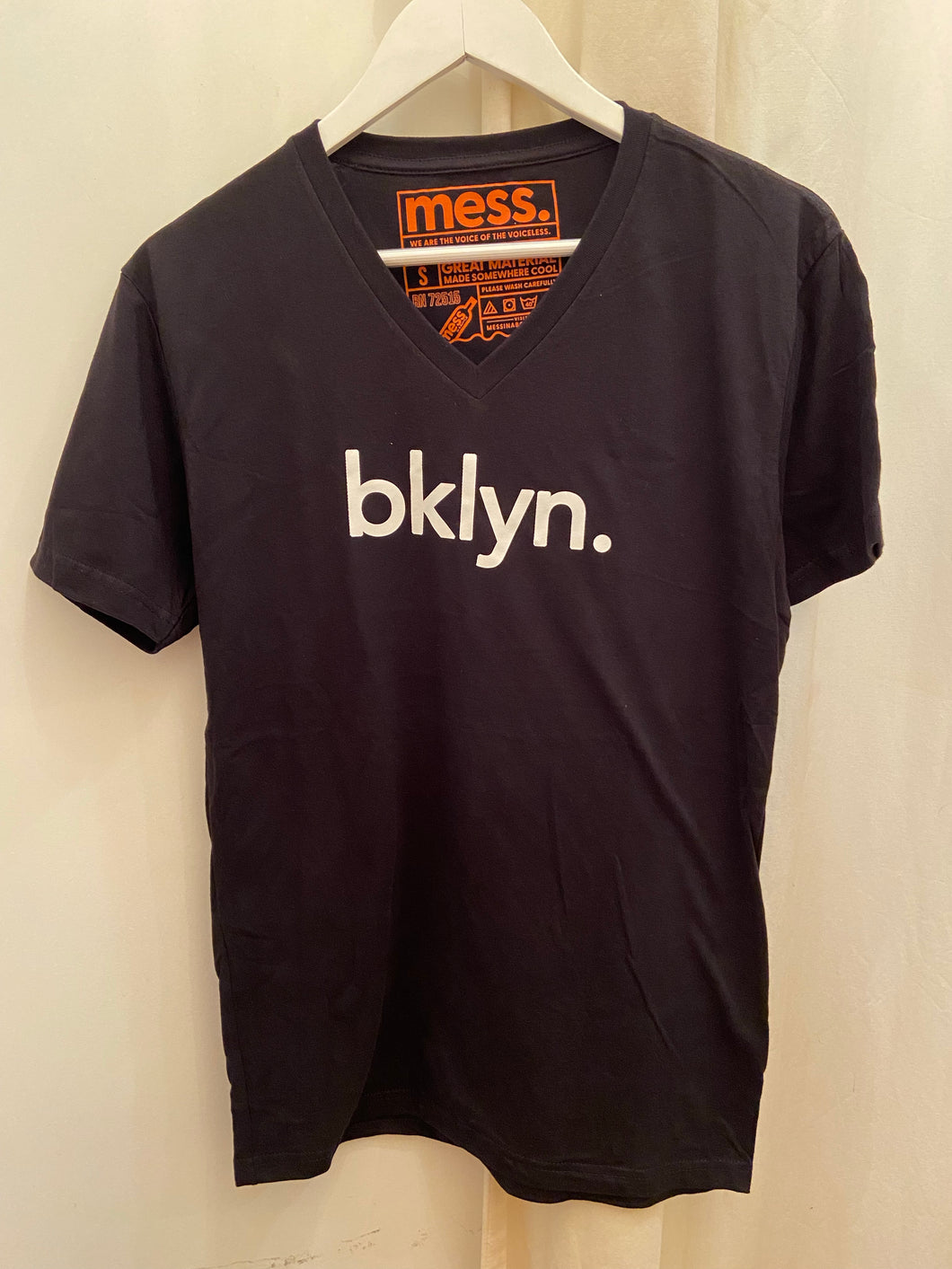 BKLYN. Black V-Neck T-shirt