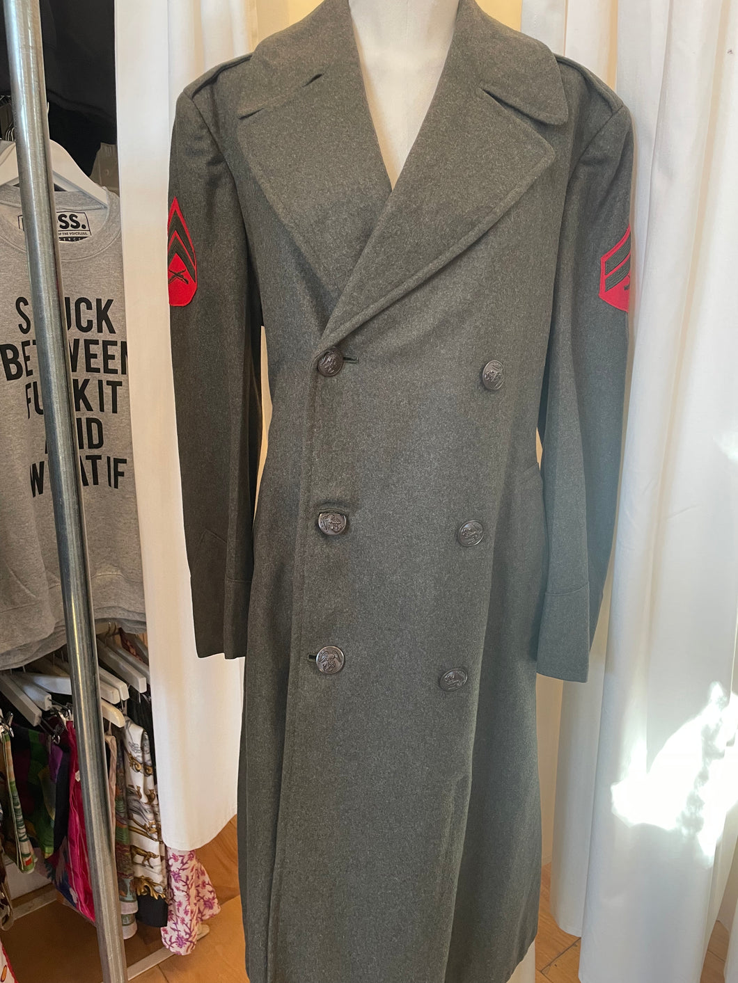 Vintage olive military jacket