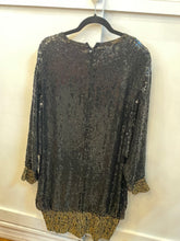 Load image into Gallery viewer, 80s I MAGNIN black sequin bubble dress