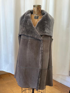 Contemporary Real Fur Grey Shearling