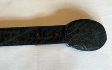 Load image into Gallery viewer, Vintage black belt with velvet embossed texture