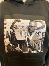 Load image into Gallery viewer, Malcom X Black History Month Hooded Sweatshirt