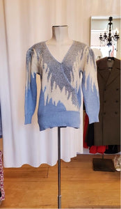 Vintage Larisa Blue Lambs Wool Sweater