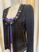 Load image into Gallery viewer, Ellie Tahari black embellished Blazer / jacket