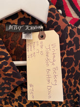 Load image into Gallery viewer, Vintage betsey Johnson cheetah blouse
