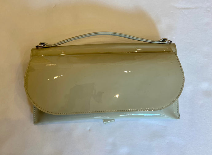 Jacques Le Corre Patent Cream/Grey Mini Bag