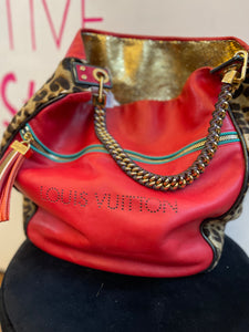 Limited edition, Louis Vuitton, leather mix media bag