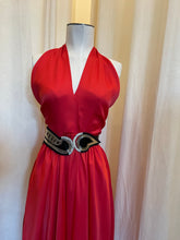 Load image into Gallery viewer, Vintage Mollie Parnis red halter dress