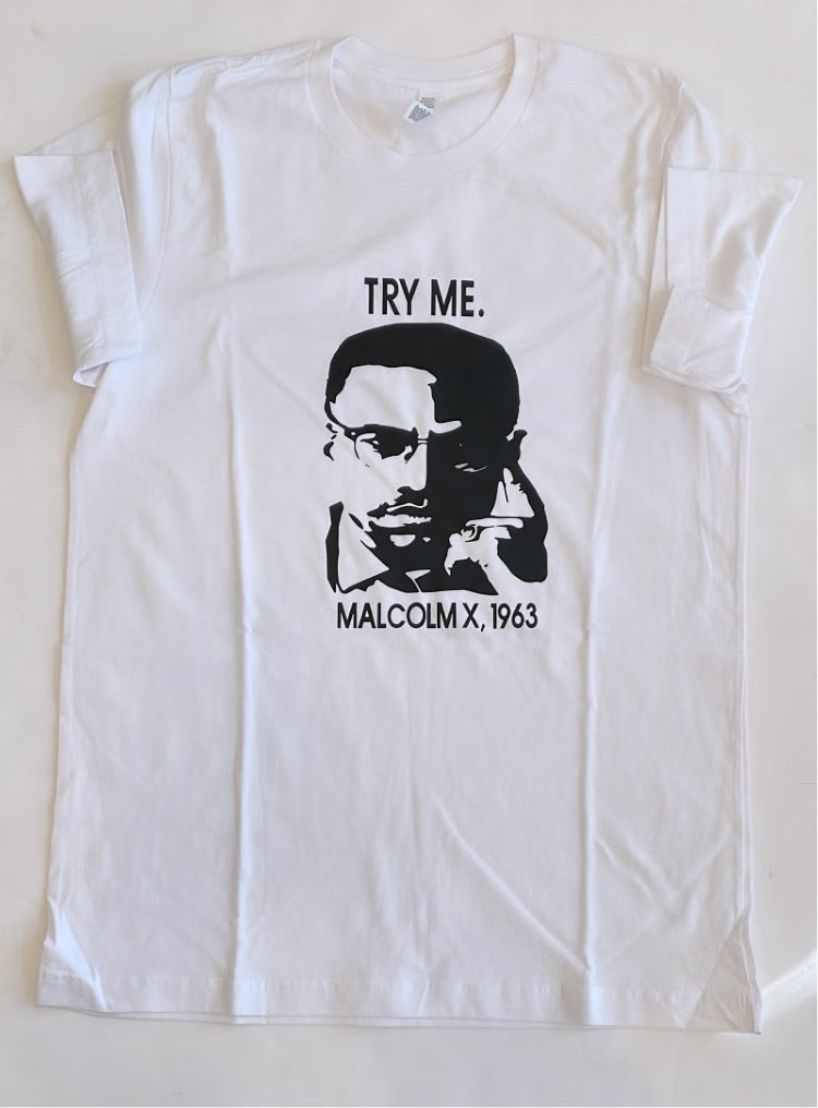 Malcolm X Tee White