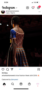 Maxhosa by Laduma contrasting print knit dress