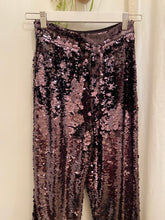 Load image into Gallery viewer, Contemporary chocolate brown sequin pants NWT