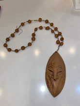 Load image into Gallery viewer, Long African wood necklace