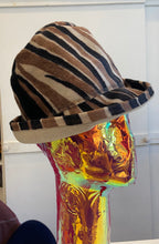 Load image into Gallery viewer, Vintage neutral striped structured hat
